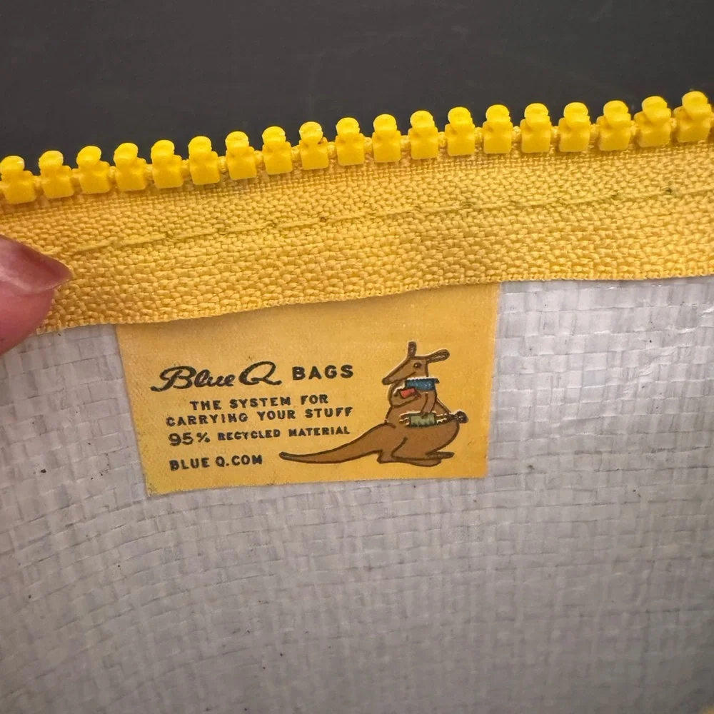 Blue Q Pencil Case Grid I’m A Planner I Plan Things Yellow Zipper